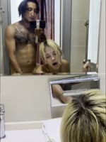 Am1GoTV's Morning Shower Screw: Blonde Babe's Big Ass Doggystyle