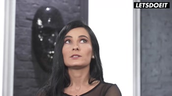 Czech Brunette Spreads Her Ass for Deep Anal and Takes a Creampie
