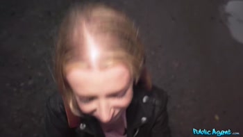Public Agent FULL SCENE - Cute & hesitant students first public sex in the rain