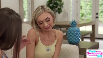 Cum Hungry Hotties Maya Woulfe & Chloe Temple Beg to Play With Stepbro's Sticky Cum
