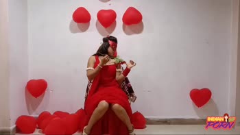 Sultry Indian Cutie Seduces on Valentine's Day with Her Enormous Boobs