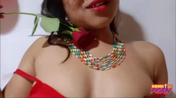 Sultry Indian Cutie Seduces on Valentine's Day with Her Enormous Boobs