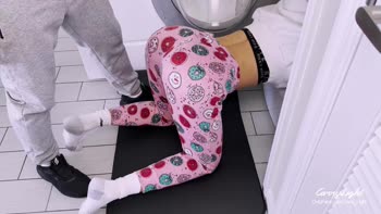 CarryLight MILF's Step Son Fills Her Up In The Wash Machine