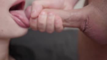 Hotsextape's Uncut Delight: Foreskin Frenzy Blowjob & Cumshot Closeup