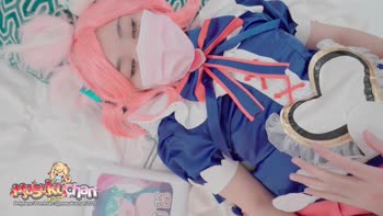 MasukuChan's Cosplay Delight: Juicy Asian Ass & creampie Doggystyle