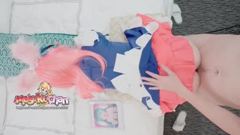 MasukuChan's Cosplay Delight: Juicy Asian Ass & creampie Doggystyle