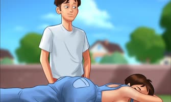 Summer Heat: FuxSand's Romantic Massage in Summertime Saga
