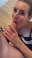 Blonde Beauty's Blowjob Leads to a Sizzling Cum Facial