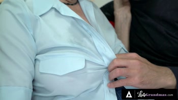 Granny Norma's Steamy Surprise: Thick Cock Meets Mature Pussy