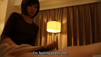 Subtitled Japanese hotel massage handjob leads to sex in HD