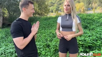 PickUp Club - Leggy Flexible Blonde Zlata Shine Meets fellow Runner Charlie Dean