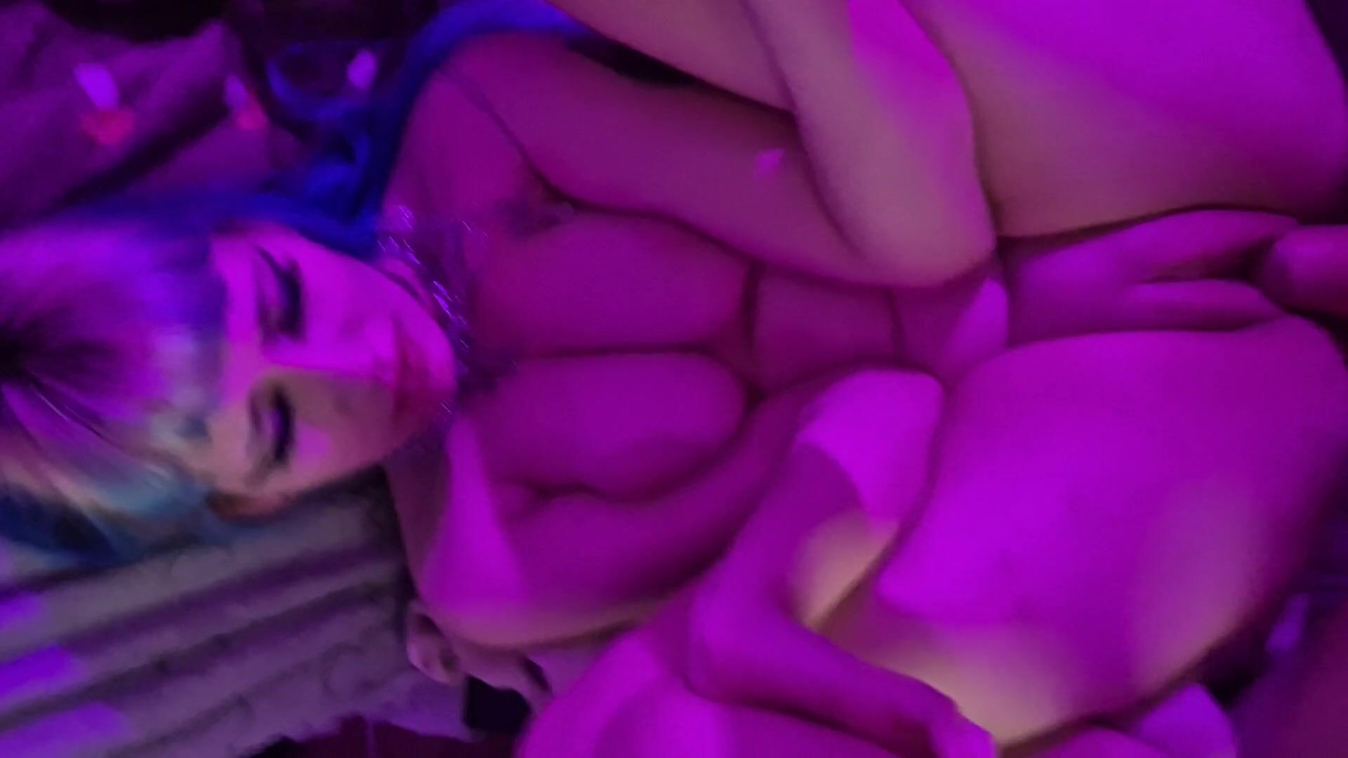 Goth Girl Barley Fits Big Dick in Tight Pussy - RoseLunar