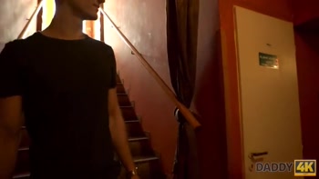 DADDY4K. Tricky dad sends son away and has sex with guys attractive GF