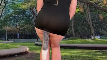 Lucas Nathan King's Foxtail Anal Delight in Short Dress