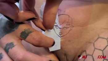 Nayomi Sharp's Intimate Tattooing Session: Alt Erotic Delights