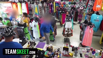 Stepmom's Lesson in Lust: Shoplifting Brats Get Punished
