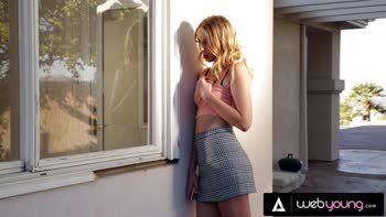 Kristen Scott Seduces College Cutie With Blonde Babe Arya Fae