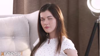 Bald dude busts his suiously GF Ariana Shaine reading Kama Sutra