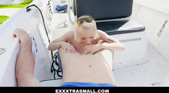 Alice Pink's Petite Perfection: Tiny Blonde Teen (18+) Devoured On A Boat