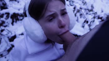 CentauriHadar's Wintertime Bliss: Car Blowjob & Sweaty Doggystyle