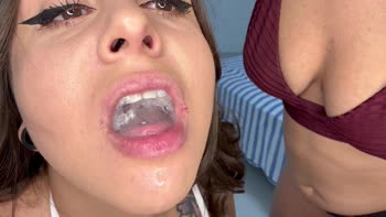 WondersGirlsX's Salty Seduction: Spitting Saliva Kisses & Swapping More