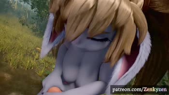 KingVideoHD's Forest Frenzy: Elfa Sucks Big Cock and Takes Creampie