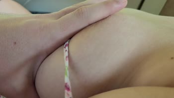 Public Seduction: Innocent Cutie Teases Hard Nipples in Sundress