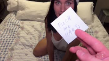 Tim Deen's Cumshot Surprise for Sensual Brunette