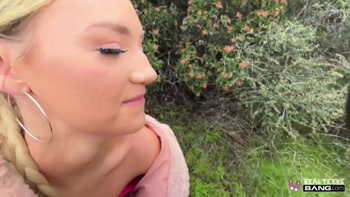 Hiking High: Teen (18+) Blonde Daisy Lavoy's POV Hike Fling