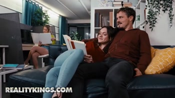 REALITY KINGS - Watch Robby Cheating On His Gf In The Study Hall With Naughty College Girl Angie Faith