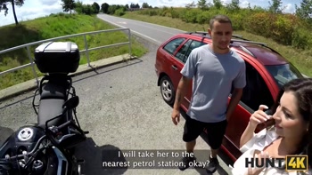 HUNT4K. A bike ride ended up as a perfect outdoor deepthroat and sex