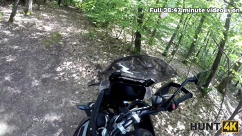 HUNT4K. A bike ride ended up as a perfect outdoor deepthroat and sex