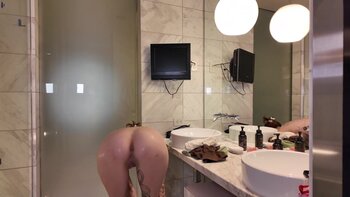 Sally Dinosaur's Tattooed Temptation: Solo Shower Fun