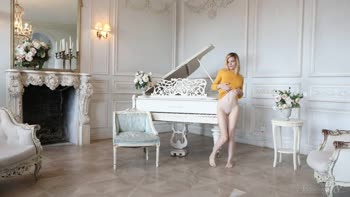 Blonde Teen (18+) Goddess Teases Solo Delight