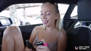 Real Teens (18+) - Petite Blonde Braylin Bailey Gets A Vibrator And Big Cock As A Present