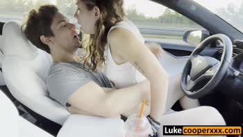 Bailey Base Rides Luke Cooper's Dick to New Heights in Tesla