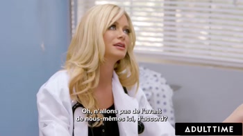 ADULT TIME - Kenzie Reeves Super Soaks Her MILF Doctor With Pussy Squirt! - FRENCH SUBTITLES