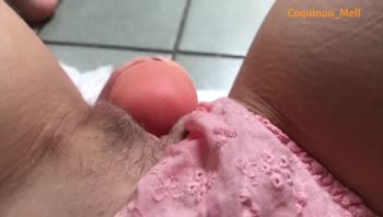 Coquinou_Mell's French Orgasm Delight: Petite Blonde Moans with Big Dildo