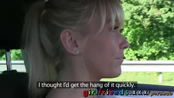 Steamy Backseat Lesbians: Blonde & Brunette Girlfriends Get Wild