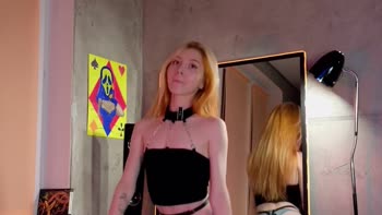 Izi_fox's Sultry Solo: Russian Redhead Strips Naked & Masturbates in HD