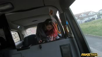 Cindy Shine's Czech Cab Ride: Redhead Babe Satisfies Big Cock