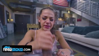 Evelin Stone Teaches Her Stepbrother's Monster Cock a Lesson in POV Sex