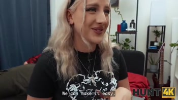 HUNT4K. She Moaned so Loudly That She Almost Woke Up Her Boyfriend
