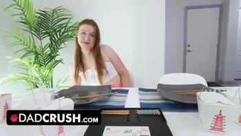 Taboo Threesome Featuring My BF Fucking His Stepdaughter While I Guide Her Through the Ropes of Sex