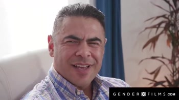 Heart Broken Trans Babe Spitroasted By Latin Couple