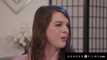 Heart Broken Trans Babe Spitroasted By Latin Couple