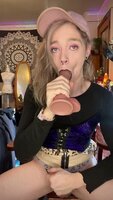 BlushPunkCherry's Sultry Black Lipstick Seduction: Jerking Off, Dildo Sucking & Cum Devouring
