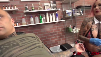 Sascha Ink's Tattooed Temptation: Big Boobs and a Blowout