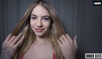 Broken Sluts' Blonde Teen (18+) Begs for Deep Cumming in her Pussy