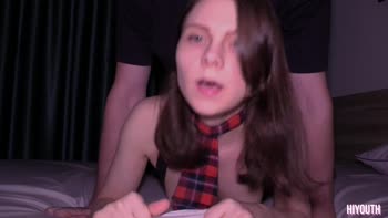 hi's Stepsis Fucks Hard and Cums on Face